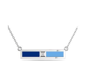 Kansas City Royals Diamond Pendant Necklace For Women In Sterling Silver Design by BIXLER - Sterling Silver