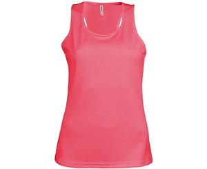 Kariban Proact Womens/Ladies Sleeveless Sports / Training Vest (Fluorescent Pink) - RW2720