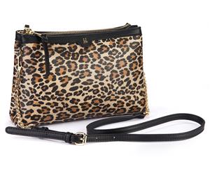 Kate Hill Paula Crossbody Bag - Black Leopard