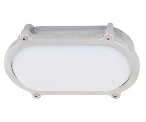 LEDlux Bounty LED Small Oval Bunker in Aluminium