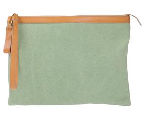 Laboratorio Toscano Firenze Canvas Clutch Bag - Light Green