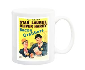 Laurel and Hardy Bacon Grabbers 1929 Movie Poster Mug - 11 Fluid Oz