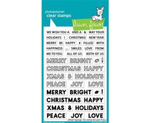 Lawn Fawn - Clear Stamps 4 inch X6 inch - Offset Sayings Christmas