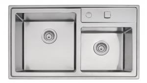 Linsol Quadrum 40 Double Bowl Top Mount Sink