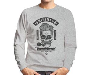 London Banter Originals Hipster Skull Men's Sweatshirt - Heather Grey