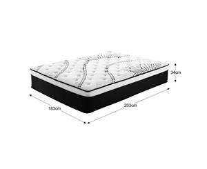 Luxdream Latex Muffin Top 5-Zone Pocket Spring Eco-Foam Mattress - King