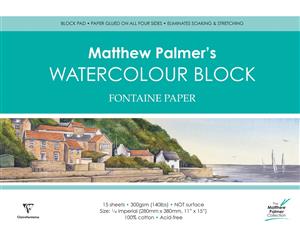 Matthew Palmers Watercolour Block (300gsm 1/4 Imperial (28x38cm/11x15"))