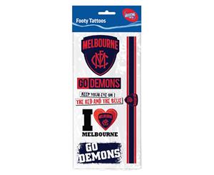 Melbourne Demons AFL Temporary TATTOO Sheet