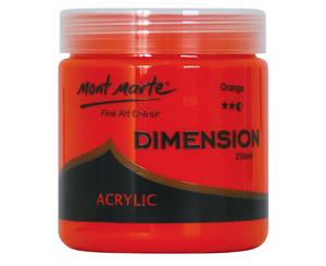 Mont Marte Dimension Acrylic Paint 250ml Pot - Orange