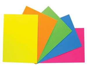 Mont Marte Fluro Art Card Pack 5 Colours - A3 230gsm 15pc