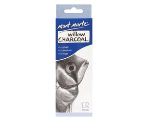 Mont Marte Willow Charcoal Pkt 12 Sketching and Drawing