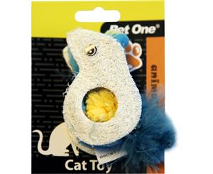 Mouse Loofa & Raffia Cat Toy for Cats & Kittens Feline Toy Pet One