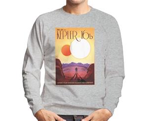 NASA Kelper 16b Interplanetary Travel Poster Men's Sweatshirt - Heather Grey