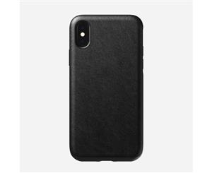 Nomad Horween Leather Rugged Impact Resistant Case For iPhone X / XS - Black