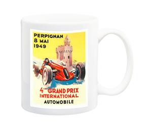 Perpignan Grand Prix 1949 Motor Poster Mug - 11 Fluid Oz