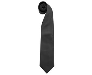 Premier Mens Colours Plain Fashion / Business Tie (Black) - RW1156