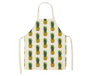 Printed Pineapple Home Kitchen Apron - Orange