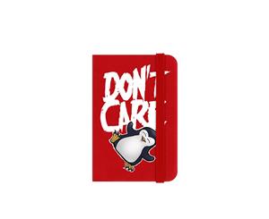 Psycho Penguin Don't Care Mini Notebook (Red) - GR965