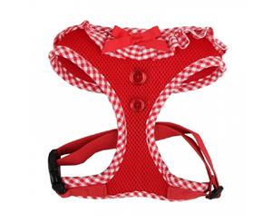 Puppia Gingham Harness Red