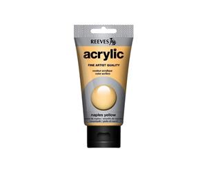 Reeves - Acrylic Paint 75ml - Naples Yellow 495