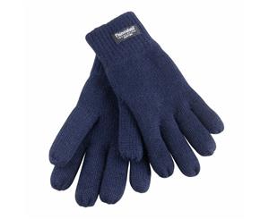 Result Junior Kids/Childrens Lined Thinsulate Thermal Gloves (3M 40G) (Pack Of 2) (Navy Blue) - BC4353