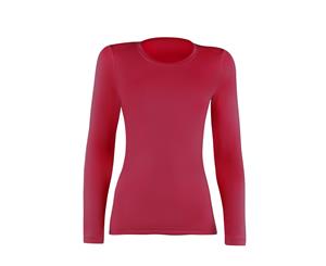 Rhino Womens/Ladies Sports Baselayer Long Sleeve (Pack Of 2) (Red) - RW7018