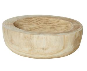 Rogue Dansk Paulownia Wood Multifunctional Thick Rim Bowl Natural 45x45x15cm