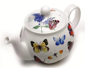 Roy Kirkham Butterfly Garden Design Bone China 6 Cup Teapot