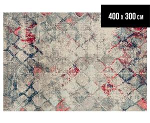 Rug Culture 400x300cm Crystal Modern Rug - Pink/Grey