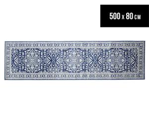 Rug Culture 500x80cm Cleo Runner Rug - Navy