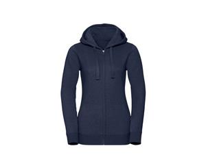 Russell Womens/Ladies Authentic Melange Zipped Hood Sweatshirt (Indigo Melange) - RW7105