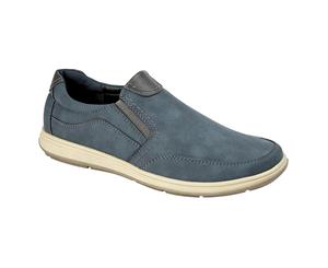 Scimitar Mens Twin Gusset Casual Shoe (Navy) - DF1617