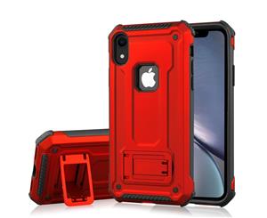 Shockproof PC + TPU Armour Protective Case For iPhone XRHolderRed