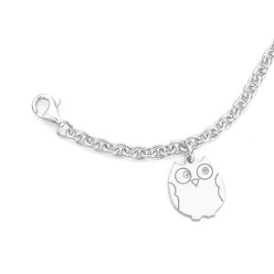 Silver Owl Charm Bracelet