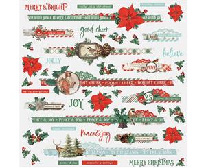 Simple Stories - Country Christmas Cardstock Stickers 12 inch X12 inch - Border