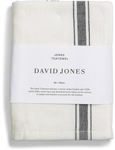 Single Stripe Tea Towel White