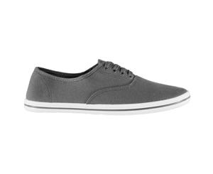 Slazenger Mens Canvas Pumps Lace Up Textured - Charcoal