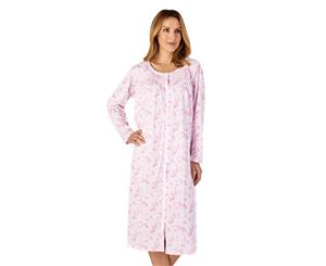 Slenderella ND4117 Jersey Pink Floral Cotton Nightdress