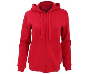 Sols Womens/Ladies Seven Full Zip Hooded Sweatshirt / Hoodie (Red) - PC341