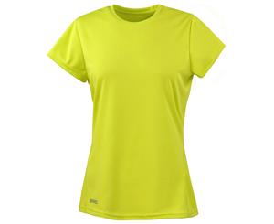 Spiro Womens/Ladies Sports Quick-Dry Short Sleeve Performance T-Shirt (Lime Green) - RW1490