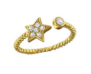 Sterling Silver CZ Star Ring