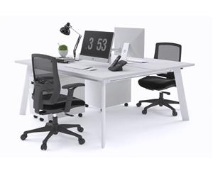 Switch - 2 Person Workstation White Frame [1200L x 800W] - white none