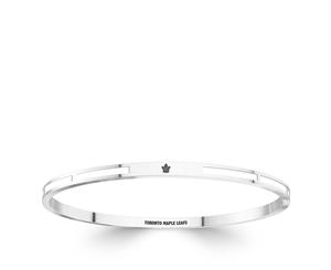 Toronto Maple Leafs Bangle Bracelet For Women In Sterling Silver Design by BIXLER - Sterling Silver