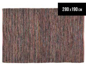 Traveller 280x190cm Modern Wool & Jute Rug - Multi