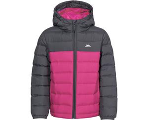 Trespass Girls Oskar Water Resistant Padded Hooded Coat - PINK LADY