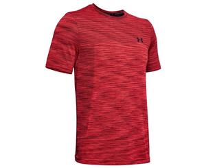 Under Armour Mens Vanish Seamless T Shirt Tee Top - Red/Black Breathable