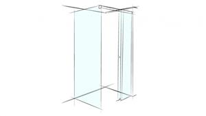 Verotti Xpace 1200mm Square Corner Set In Shower Screen - Clear