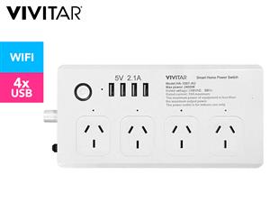 Vivitar 8-Outlet WiFi Smart Home Power Switch w/ USB Ports