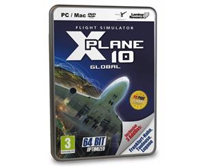 X-Plane 10 (Global 64-bit) PC & MAC Game (with Frankfurt-Hahn Toulouse and Lugano DLC)