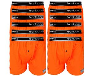 12 Pack Boxer Shorts Frank and Beans Underwear Mens 100% Cotton S M L XL XXL - Orange